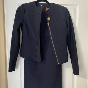 Tory Burch Navy Blue dress and blazer sz 0.